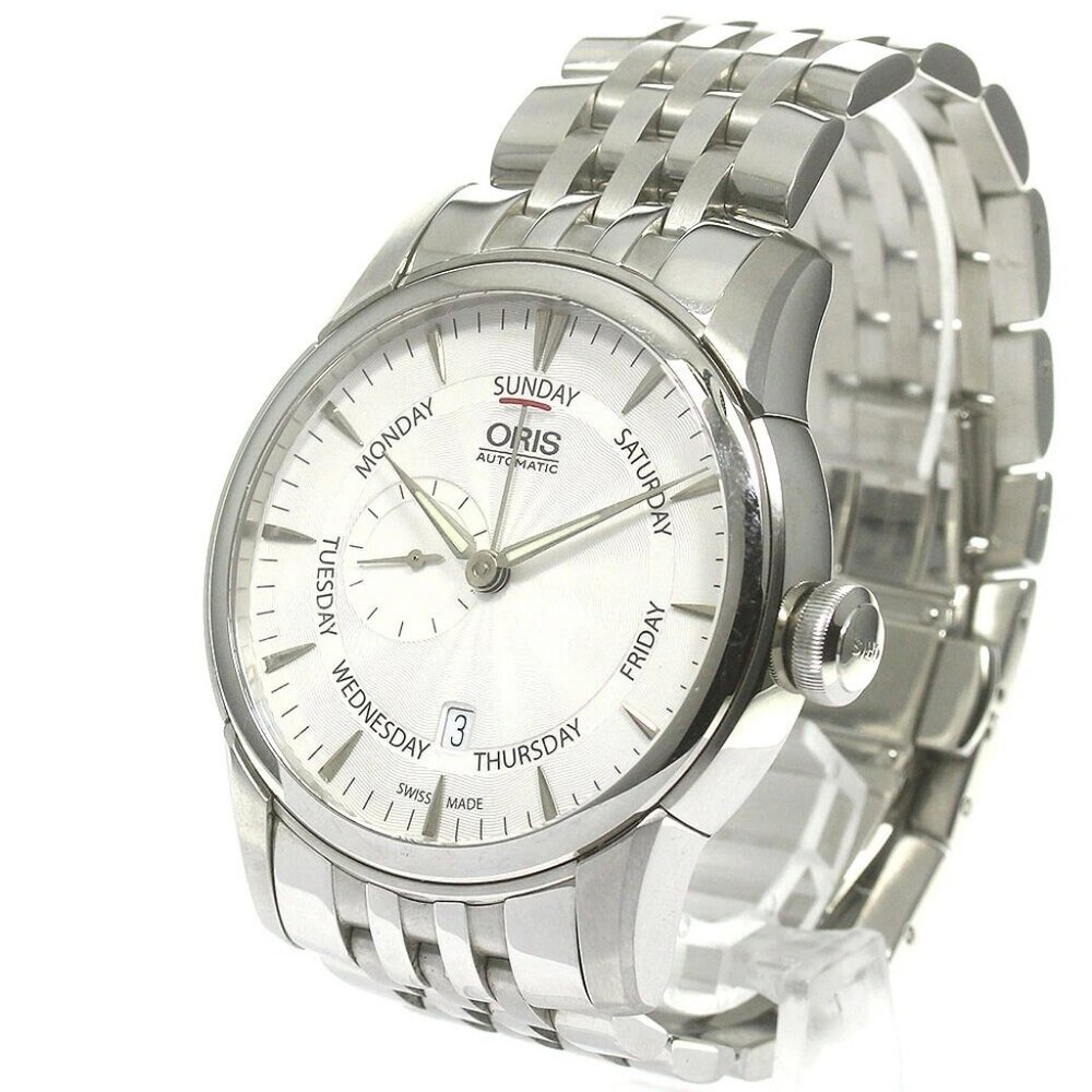 Oris Artelier 7666 Pointer Date Silver Dial Autom… - image 7